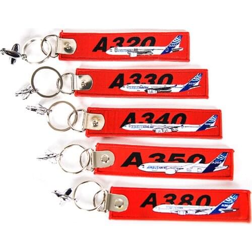 Airbus A320 A330 A340 A350 A380 aircraft tail Embroider Travel Luggage Bag Tag Best Gift for Flight Crew Aviation Keychain