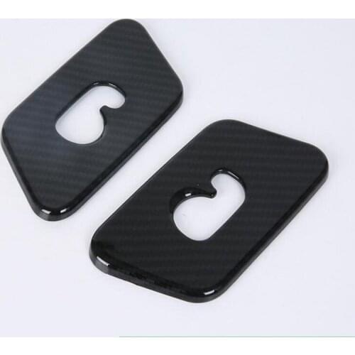 For Range Rover Velar 2018 2PCS Carbon Fiber ABS Chrome Car Rear Roof Dome Hook Cover Trim Car Styling Interior Accessories