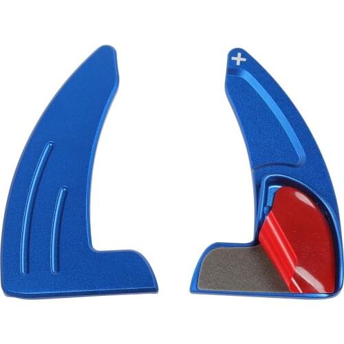 GSD Steering Wheel Shift Paddle Aluminum Alloy Extended Shifter Trim Cover for Dodge Challenger 2015 up Blue