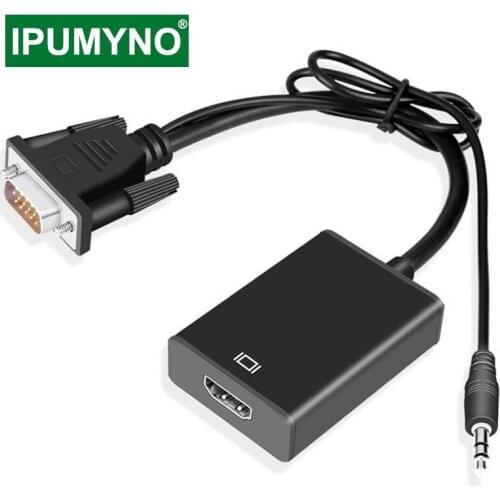 VGA to HDMI-Compatible Cable Ps4 Tv Box Aux Audio Splitter Converter Displayport PC Projetor Projector Extender Adapter