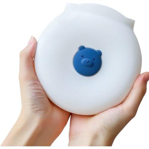 Kawaii Hot Water Bag Silicone Portable Hand Warmer Bottle Water-filling Heat Pack Water Bottle for Girls Winter Warm Stomach
