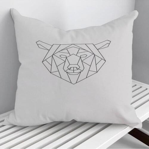 BEAR LOW POLY Throw Pillows Cushion Cover On Sofa Home Decor 45*45cm 40*40cm Gift Pillowcase Cojines Dropshipping