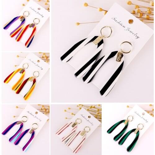 Fashion jewelry Resin earrings for women 2019 Acrylic cc jewelry big korea handmade geometric bohemian vintage