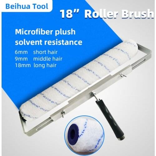 18inch Paint Roller Brush kit US Cover Microfiber 46cm Aluminium-alloy double Frame Painting Tools for Wall Decoration rolls set