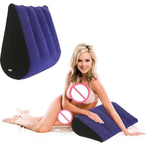 Inflatable Wedge Sex Pillow Cushion Adult Sexy Aid Body Positions Support Furniture Couple Air Magic Love Game Toys Women Man