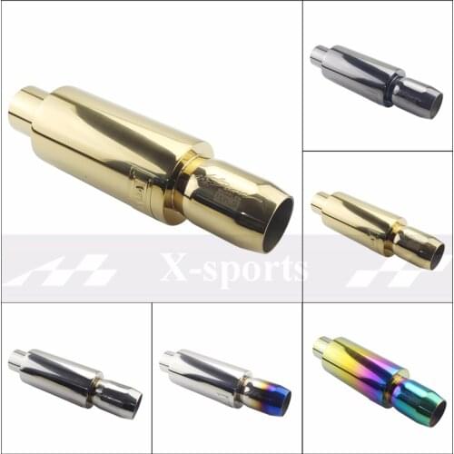 Car Styling Moto Exhaust Tip Systems Muffler Tail Pipe Universal Stainless 51 57 63mm Export 76mm Auto Accessories Mufflers