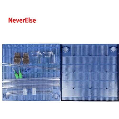 Bottom Foldable Isolation Undergravel Filter Board, 2x Air Lift Counter + Activated Carbon Medium = Air Pump drive filter system