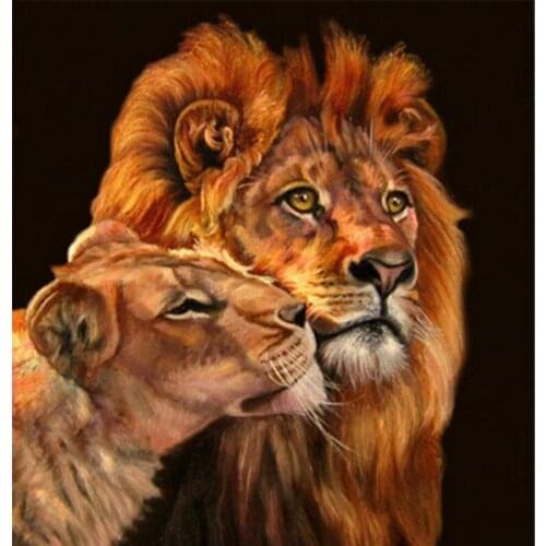 New Diy 5D Diamond Embroidery Tiger and Lion Pattern Full Dill Rhinestones Pasted Painting Cross Stitch Kits Mosaic Hobby Crafts