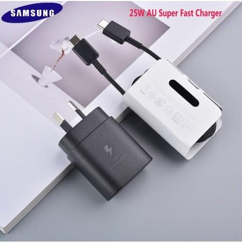 Original Samsung S20 Note 10 5G 25W Charger Super Fast Charge Usb Type C Pd PPS Quick Charging AU For Galaxy Note 20 Ultra S20
