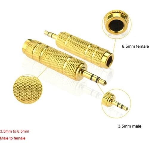 3.5mm To 6.5mm Converter Male To Female Jack Plug Audio Adapter for PC Phone Guitar Mic Wholesale