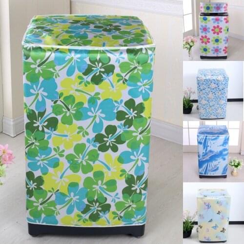 Household Washing Machine Dustproof Cover Waterproof Case Bathroom Washing Machine Protective Cover Sunscreen Durable