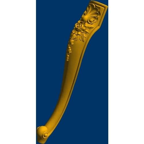 Sculpture 3D model STL CNC engraving/relief Western desk leg Furniture leg--3