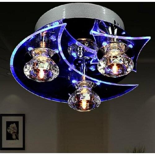 Modern crystal ceiling lamp LED lamps bedroom living room G4 ceiling lamps Segmented light source led lustre light ceiling light