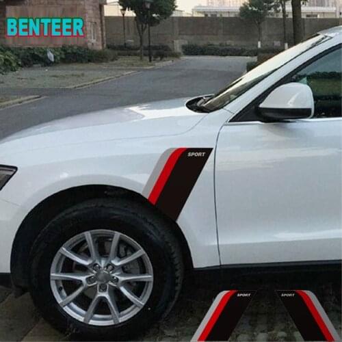 Three Colors Sport Strip Sticker Fender Wheel Brows Decoration Decal for BMW Benz Audi VW Honda Mazda