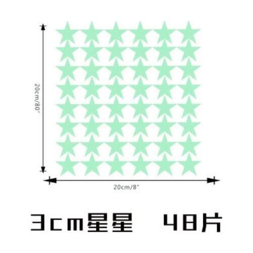 KW3246 Luminous Star Moon Cat Fluorescent Star Sticker Childrens Room Bedroom Cartoon Wall Sticker