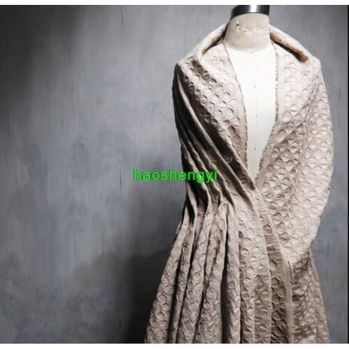 High-quality wool and cotton composition, concave-convex texture, three-dimensional honeycomb garment fabric / half price
