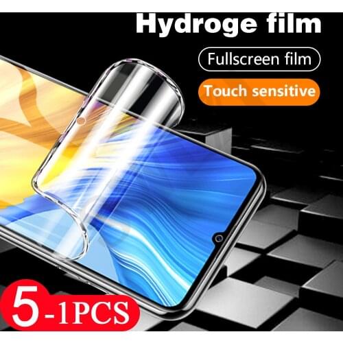 5-1Pcs phone screen protector for Honor X10 Max 9x lite 9C 9i play 5 5T Youth 4 4T pro 3E 9A hydrogel film protective Not Glass