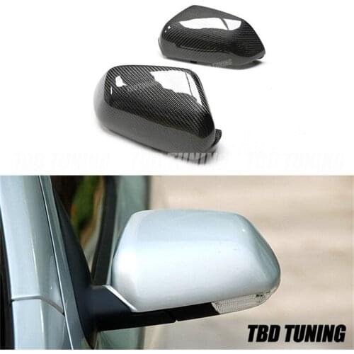 Real Carbon Fiber Car Wing Mirror Cover For Skoda Octacia 2007 2008 2009 2010 2011 Replacement Style Rear View Mirror Cover