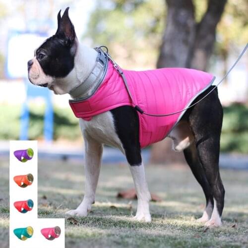 Winter Dog Clothes Warm Vest Jacket Clothing Two Sides Wearing Reflective Lightweight Pet Dog Coat For Small Medium Large Dogs