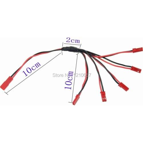 20 Pieces lot JST 1 Female to 5 Male Connector Conversion Cable Adapter Wire