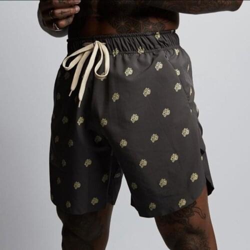 2019 Printed Mens Gym Shorts Workout Sport Running Jogging Shorts Men Bodybuilding Short Pants Men Soccer Basketball Shorts