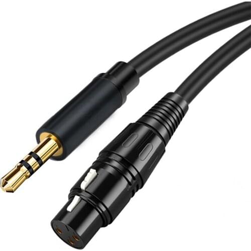 3.5 to XLR Female to XLR Microphone Amplifier Speaker Audio Cable 3.5mm Jack to XLR Cable 2M/6.56Ft