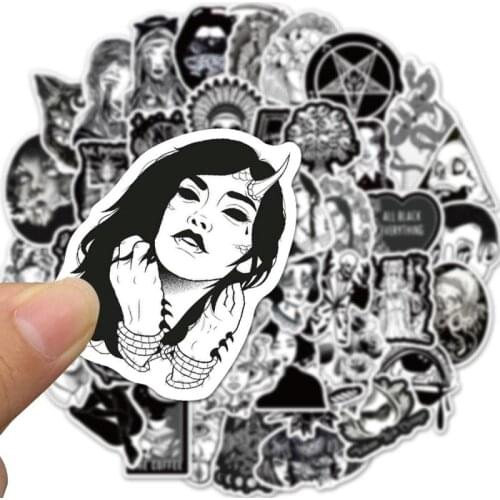 35/100pcs Funny Stickers Gothic Colorful Anime Graffiti Stickers Luggage Laptop Stickers Punk Skateboard Stickers For Kids Gift