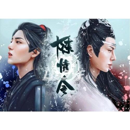 5D DIY Diamond Painting Mo Dao Zu Shi Anime Full Drill Diamond Mosaic Cartoon Wei Wuxian Lan Wangji Cross Stitch Set Decor DF552