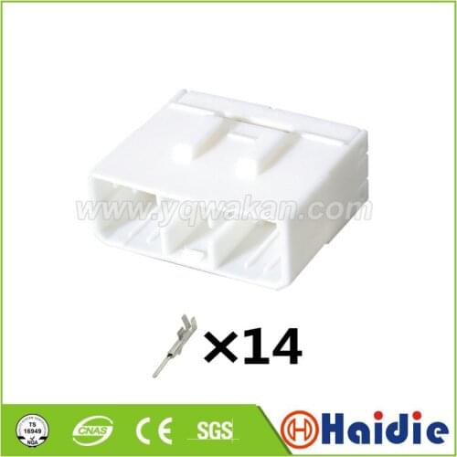 Free shipping 2sets auto 14pin plastic housing plug electric wire harness male connector 174934-1