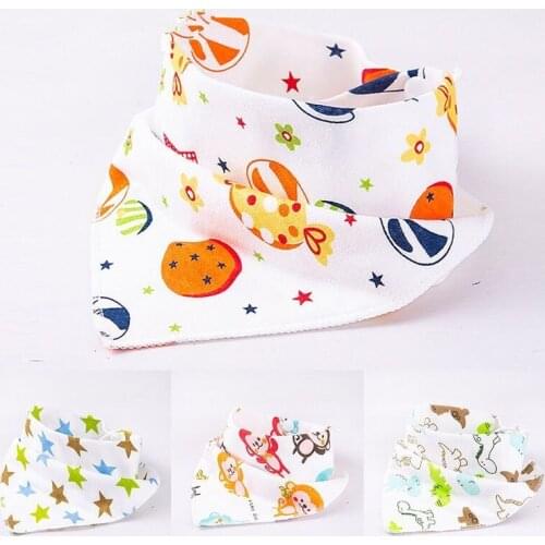 5pcs/lot Mix Colors Boy & Girls Baby Bibs 100% Cotton Girls Bandanas Baby Clothing