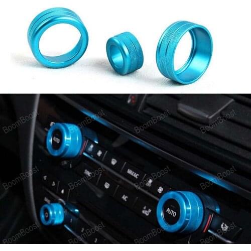 For New BMW X5 X6 3 Colors Air Conditioning Knob Decorative Circle Cover Switch Control button Trim Ring Car Styling