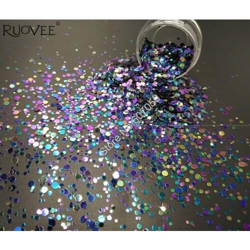Chameleon COLOR Glitter Mix Metallic Luster Round Dot Shape Nail Art for DIY Craft Decoration Makeup Facepainting Accessories