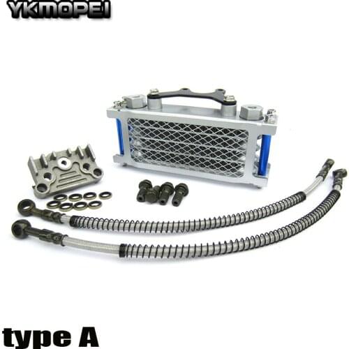 Motorcycle Oil Cooler set Oil Radiator Set For 50 70 90 110 125 140cc Dirt bike monkey bike DAX pocket bike ATV Motocross