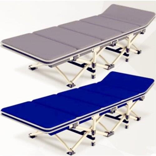 2018 new 25mm thick tube loading 200kg 10 seconds Folding offices siesta bed good durability outdoor camp bed for single man