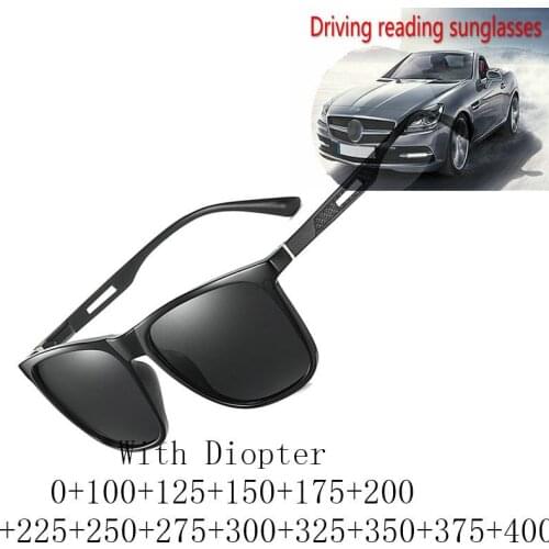 Square Sports Riding Reading Sun Glasses Women Men Presbyopia Sports Reading Sunglasses Diopter with Box FML