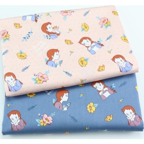 Cute Girl 100% Cotton Fabric For Kid,DIY Bedding Textile Fabric,sewing Quilting Fat Quarters Material For Baby&child