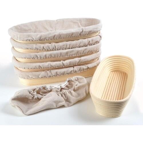 10 inch Oval Bread Proofing Basket Pack 6 Bread Mold Bortforms Sourdough Bannetons Proofing Basket Baking Mold Tools For Baking