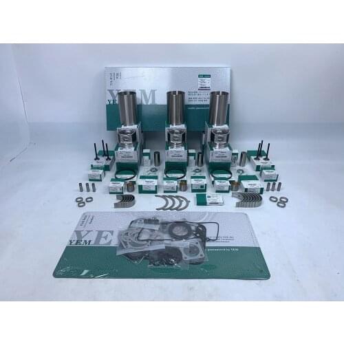 New D1403 Rebuild Overhual Kit With Bearings Cylinder Liner Piston Rings Full Gasket Set Valves Kit For Kubota