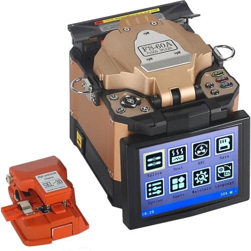 Optical Fusion Splicer FS-60A Golden Automatic Intelligent Optical Fusion Splicer Machine Fiber FTTH Fiber Welding SM