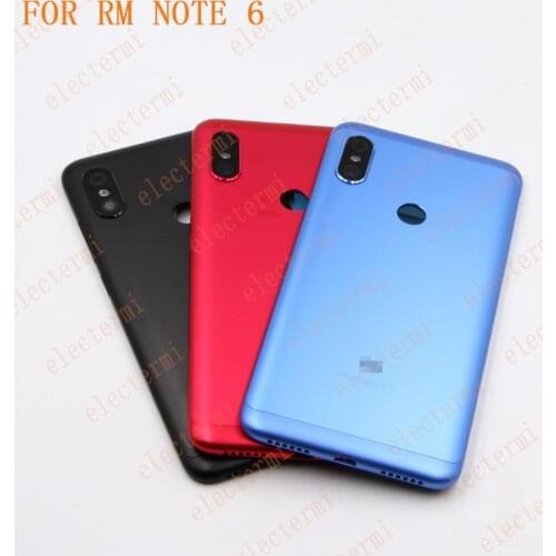 Original Battery Back Cover For Redmi Note 6 Battery Cover For Xiaomi Note 6 Battery Cover Housing With Camera Glass Lens