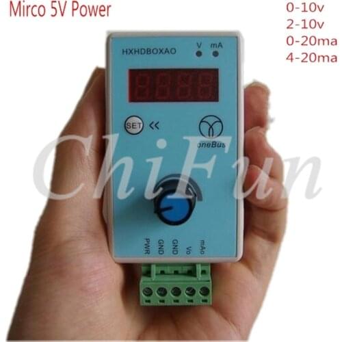 Handheld type 0-10V/2-10V 0-20mA/4-20mA Signal generator DC15-27V or micro USB power analog output