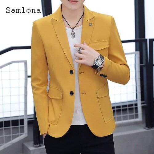 Мужские повседневные пиджаки Samlona China At AliExpress