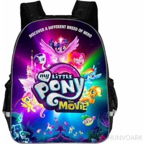 11/13/16 Inch Cartoon Backpack Small Pony Rainbow Horse Teenagers Boys Girls Toddler Animal Kid School Book Bags Mochila Bolsa