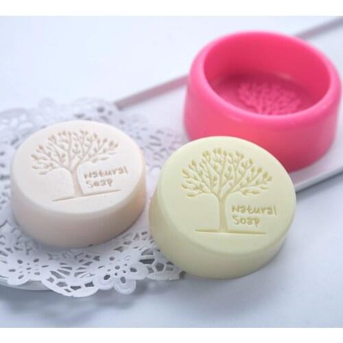 Single Hole Natural Tree Handmade Silicone Soap Mold DIY Round Soap Silicone Mold Soap Making Supplies Soap Mold Chocolate Mold