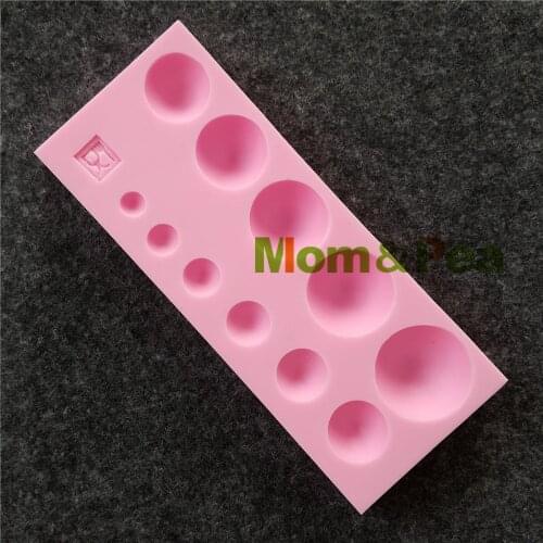 Mom&Pea 1162 Free Shipping Half Balls Silicone Mold Cake Decoration Fondant Cake 3D Mold Food Grade