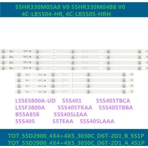 TCL 4C-LB5504-HR / 4C-LB5505-HR LED Backlight Strips (8) PCS for 55S405LEAA 55S405TKAA