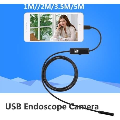 1M 2M 5M 6LED USB Endoscope IP67 Waterproof USB Android Endoscope Borescope Inspection Snake Tube Mini Micro Endoskop Camera
