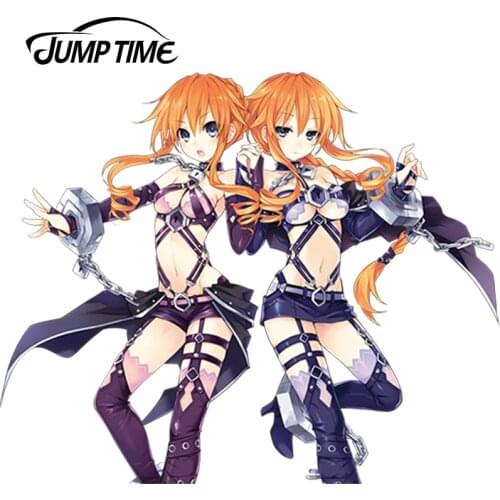 JumpTime 13cm x 10.6cm 3D Car Stickers Japanese Anime Car Styling Date a Live Cartoon Hot Girl JDM Waterproof Body Decals