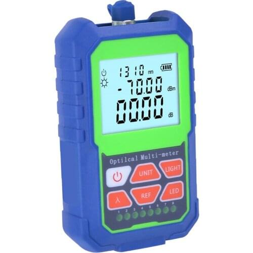 Fiber Optic Power Meter SC/FC/ST Connector Fiber Optic Tester FTTH Mini Handheld Multifunction RJ45 Test with LED Illumination