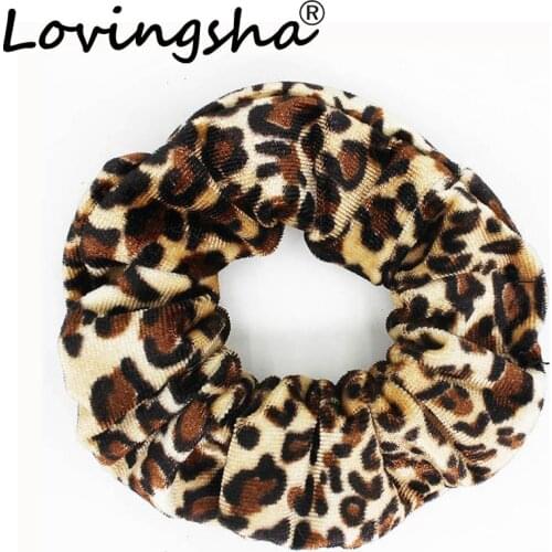 LOVINGSHA 10pcs/lot Leopard Hair Accessories Women Wholesale Ladies Hair Tie Striped Scrunchies Ponytail Hair Female Girl